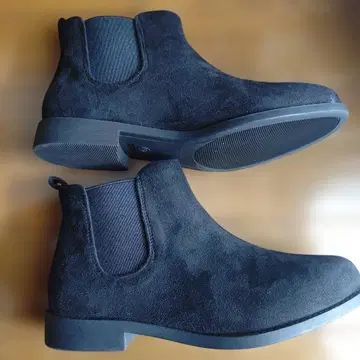 블랙 사이드 고어 부츠 스웨이드