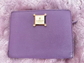 LANVAN en Bleu 여성용 접이식 지갑과 티슈 파우치 세트