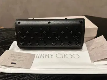 JIMMY CHOO 블랙 가죽 장지갑