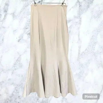 50216 블루이스트 머메이드 롱 스커트 베이지 하이웨스트