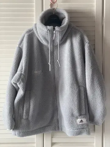 adidas 플리스 자켓 그레이 귀여운