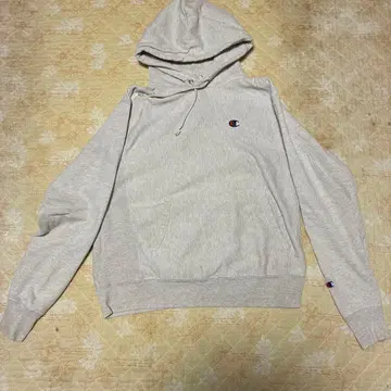Champion 리버스 위브 후드티 그레이 US M