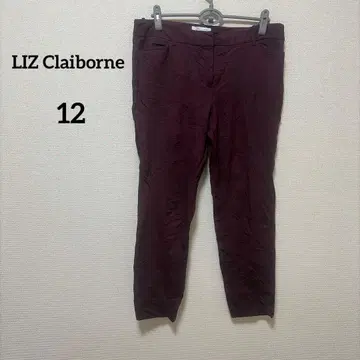 LIZ Claiborne [ 12 ] 버건디 슬림핏 팬츠