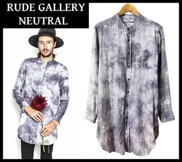 20ss 루드 갤러리 뉴트럴 타이다이 염색 밴드 카라 셔츠 L