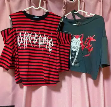 서브컬쳐 펑크 상의 2개 세트