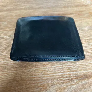 블랙 가죽 접이식 지갑