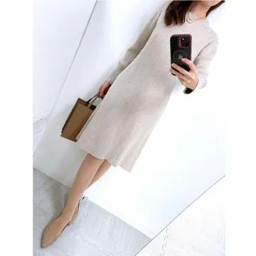 [ 새상품급 ] 정가 27,000엔 플라주 사이즈 F 리브 니트 원피스