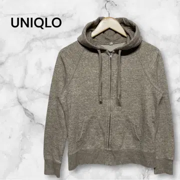 유니클로 M 사이즈 지퍼 후드티 긴팔 사이드 포켓 레귤러 기장