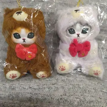 mofusand 테디베어냥 마스코트 2종 (브라운, 아이보리)