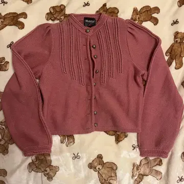 Astijia 핑크 크롭 가디건