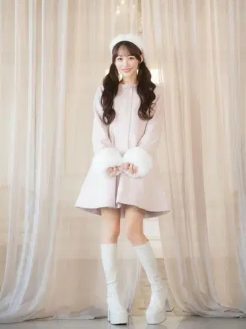 evelyn 2025 비쥬 코트 핑크 M