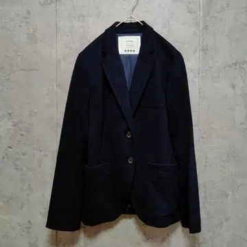 PLST 테일러드 자켓 스트레치 싱글 다크 네이비 저지 사이즈 2 M