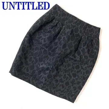 언타이틀 레오파드 타이트 스커트 블랙 1 C7619