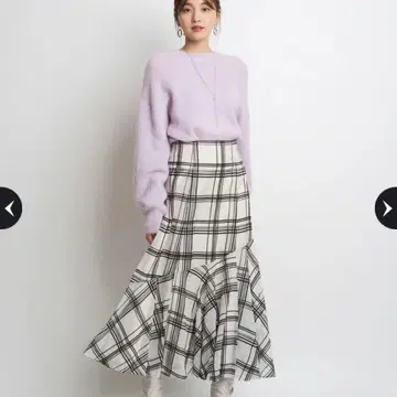 저스길리티 체크 플로키 머메이드 스커트