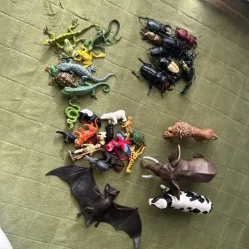 동물, 곤충, 파충류 피규어 세트 42점