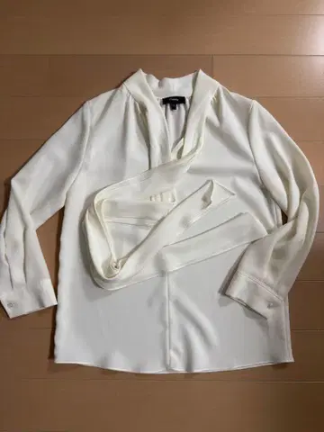 Theory 화이트 타이 스커트 블라우스 S