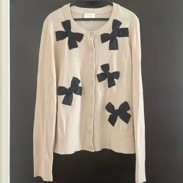 kate spade 베이지 리본 가디건 긴팔