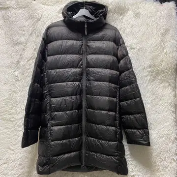 새상품급 유니클로 울트라 라이트 다운 코트 후드 부착 XL 다크 브라운