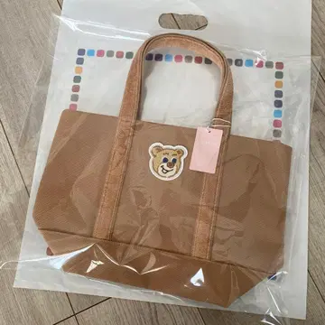 러브러리 바이 페이 올드 테디 와펜 토트 스몰 베이지 새상품