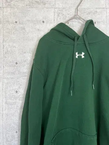 해외 구제 의류 언더아머 후드티 그린 빅사이즈 자수 로고