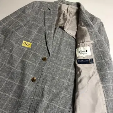 미사용급 papas 파파스 구아벨로 캐시미어 테일러드 자켓 체크