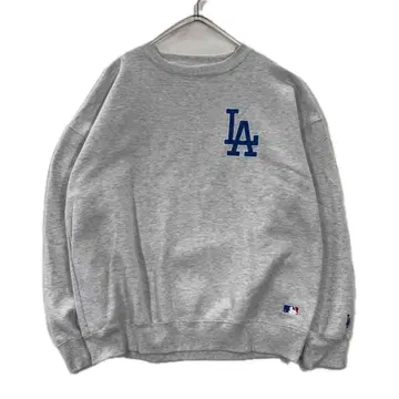 MLB 다저스 자수 로고 맨투맨 트레이닝복 그레이 XL