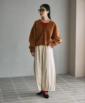 LEPSIM 새틴 와이드 코쿤 팬츠