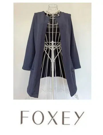 FOXEY 폭시 롱 가디건 네이비 레어 42