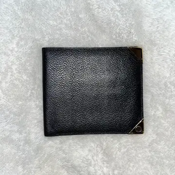 dunhill 블랙 가죽 머니클립 이단 접이식 지갑