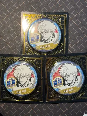 은혼 사카타 긴토키 벌스데이 캔뱃지 2024 점프샵 생일 3개