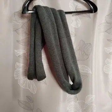 다크 그레이 니트 롱 머플러