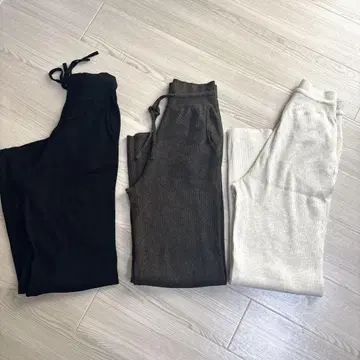 UNIQLO | 워셔블 니트 리브 팬츠 S 3세트