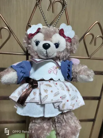 곰 봉제 인형 꽃 장식 포함