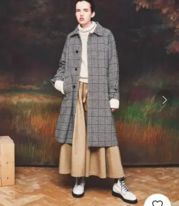 BEAMS BOY 해리스 트위드 발마칸 코트