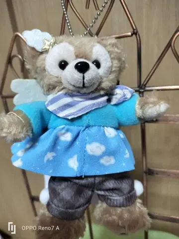 구름 무늬 곰 봉제 인형 키링