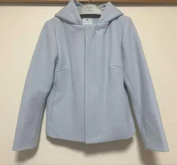 아이스 블루 코트 후드 탈부착 가능