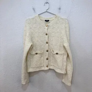 플라스테 PLST 트위드 니트 가디건 화이트 [ M ]