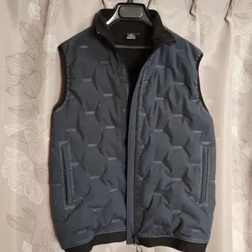 네이비 퀼팅 베스트 프론트 지퍼