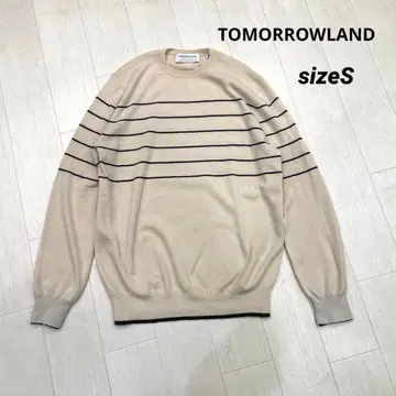 TOMORROWLAND 울 보더 크루넥 스웨터 니트 S