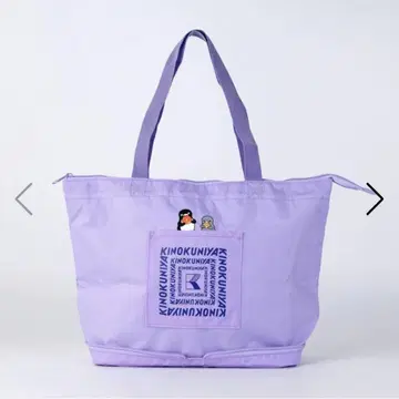 기노쿠니야 Suica 펭귄 접이식 보냉 토트백 퍼플