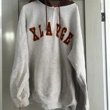 XLARGE 집업 후드티 그레이/브라운