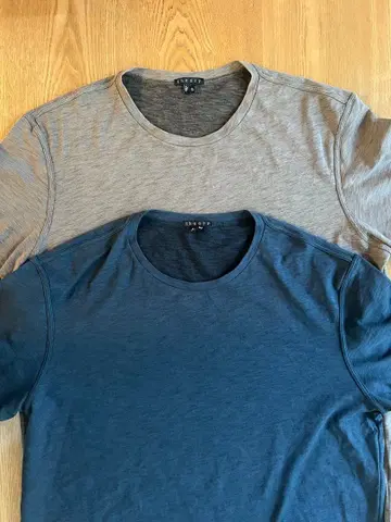 [새상품급] theory T셔츠 2장 세트 (다크 블루 & 그레이)