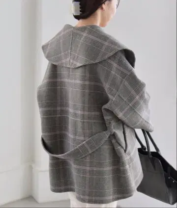 쉽스 quaranciel 리버 케이프 코트 체크