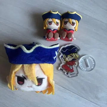 류수 미니 아크릴 스탠드 페이스 봉제 인형 키링 JITOT 세트