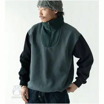 gym master 속기모 맨투맨 하프 지퍼 남녀 공용