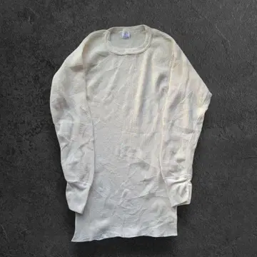 90s USA제 롱 존스 긴팔 티셔츠 써멀 와플 무지 XL