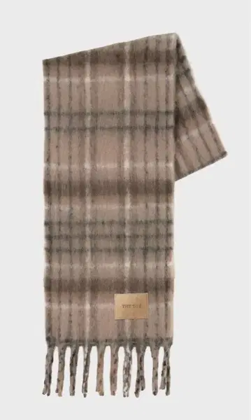 THETOE 에버하르트 체크 머플러 브라운 머플러