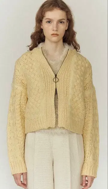 Eaphi 케이블 집 카디건 베이지