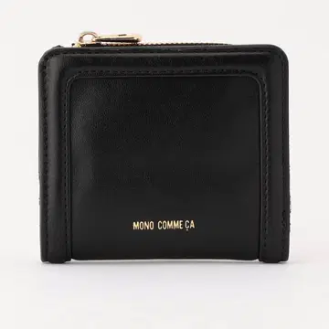 MONO COMME CA 블랙 이단 접이식 지갑