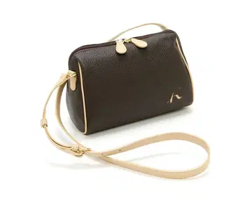 키타무라 숄더백 초코 베이지 사선 가케